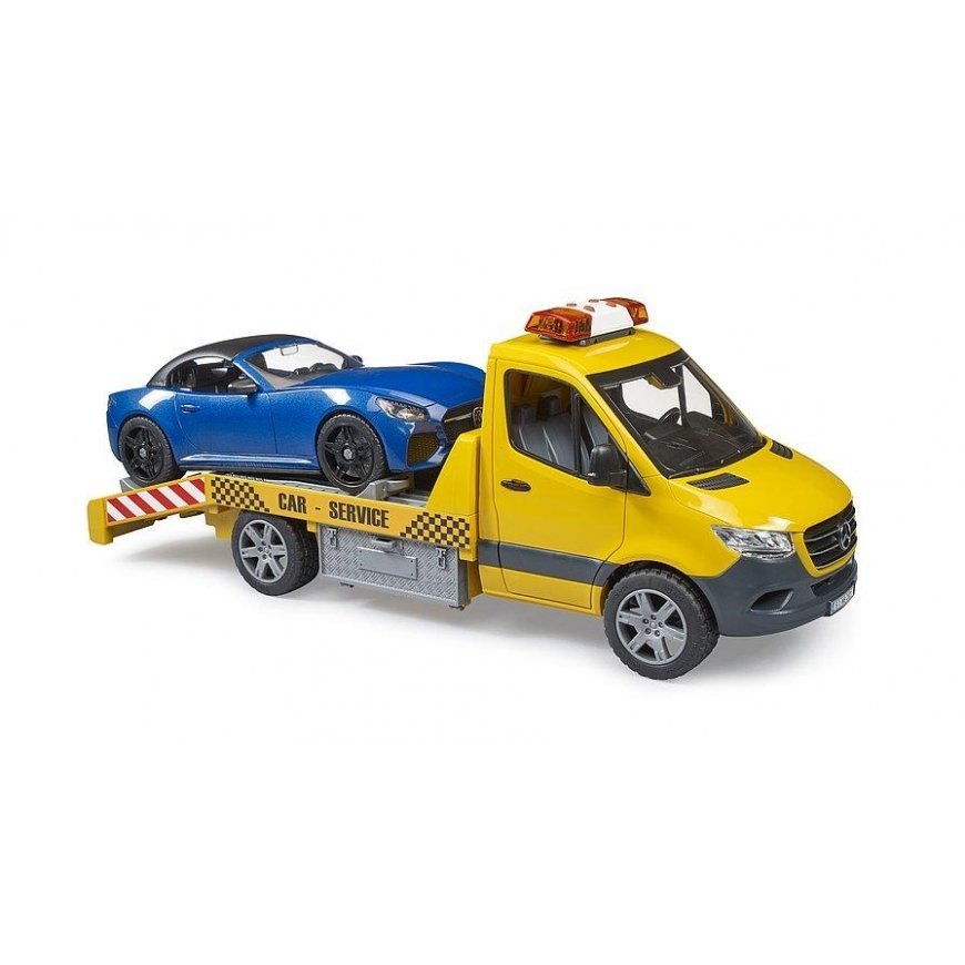 BRUDER MB Sprinter car transporter with roadster, 02675 – 5