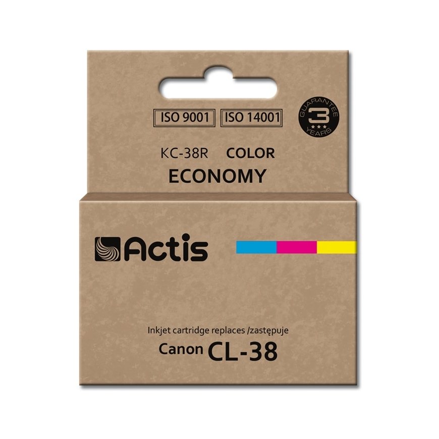 Actis KC-38R tintes kārtridžs 1 pcs Saderība Standarta produktivitāte Tirkīzzils, Fuksīns, Dzeltens