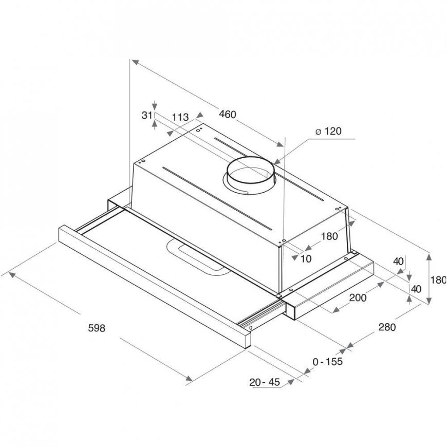 Cooker hood telescopic Whirlpool AKR 6390/1 IX (371 m3/h, 599mm, silver color) – 6
