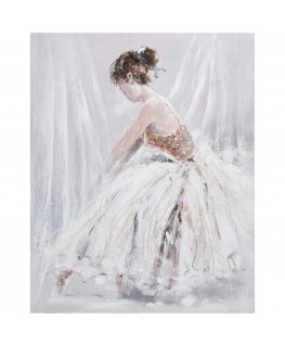 Oil painting 80x100cm, lady in white