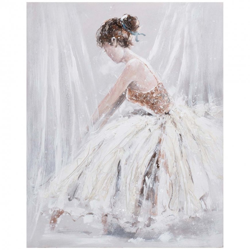 _unknow_ Eļļas glezna 80x100cm, sieviete baltajā