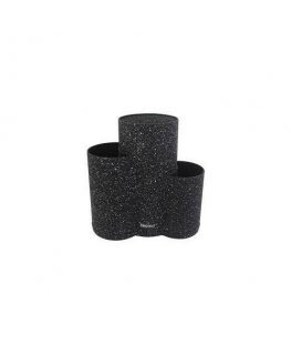 KNIFE BLOCK 3 IN 1 WITH NET IN THE MIDDLE UP 23X10X22,2CM- BLACK KH 1561