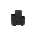 KNIFE BLOCK 3 IN 1 WITH NET IN THE MIDDLE UP 23X10X22,2CM- BLACK KH 1561