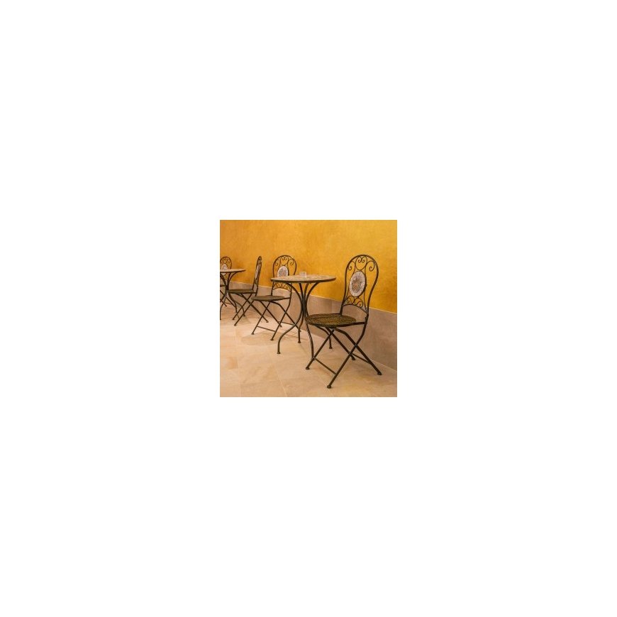 Стол MOSAIC D60xH70cм, мозаиковая плитка, металлическая рама – 2