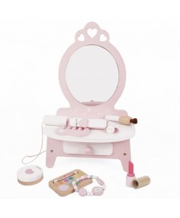 CLASSIC WORLD wooden dressing table for a girl with a mirror + 11 accessories