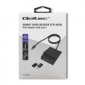 Qoltec 50636 Intelligent Smart ID chip card reader SCR-0636 | USB type C Qoltec 50636 Intelligent Smart ID chip card reader SCR-0636 | USB type C