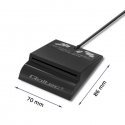 QOLTEC 50636 Intelligent Smart ID chip card reader SCR0636 USB type C