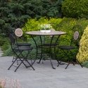 Стол MOSAIC D90xH70cм, мозаиковая плитка: тёмно-серый, металлическая рама, цвет: чёрный Стол MOSAIC D90xH70cм, мозаиковая плитка: тёмно-серый, металлическая рама, цвет: чёрный
