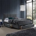 Bed GRACE 160x200cm, with mattress HARMONY DUO, dark grey
