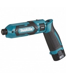 Makita TD022DSJ Akumuliatorinis smūginis suktuvas7,2 V 2x1,5 Ah Li-ion 25 Nm 1/4" LED 0-2300rpm, MAKPACK