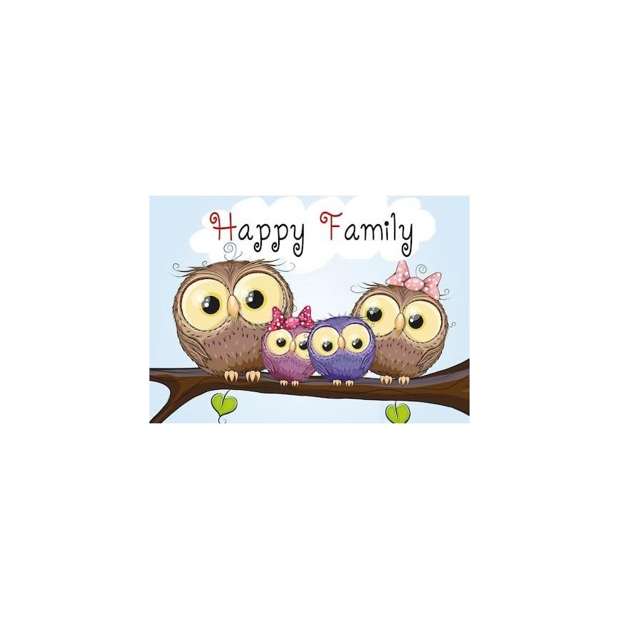 Beldizart Owl family 38*27 cm WD2319