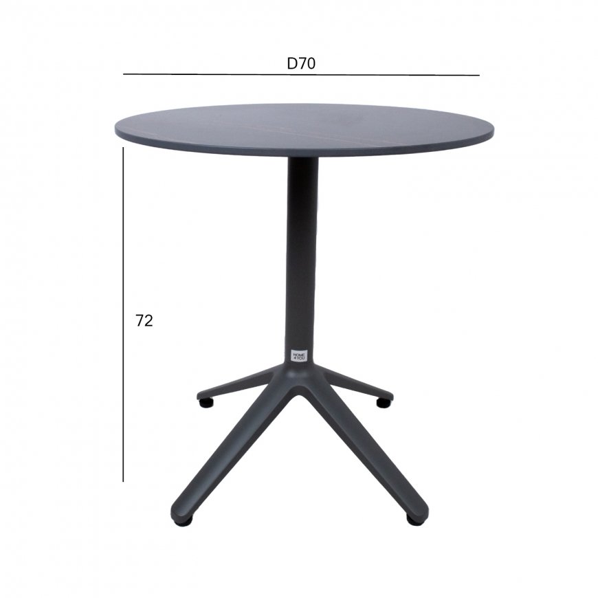 Стол BEIDA с каменной столешницей D70xH72см – 4
