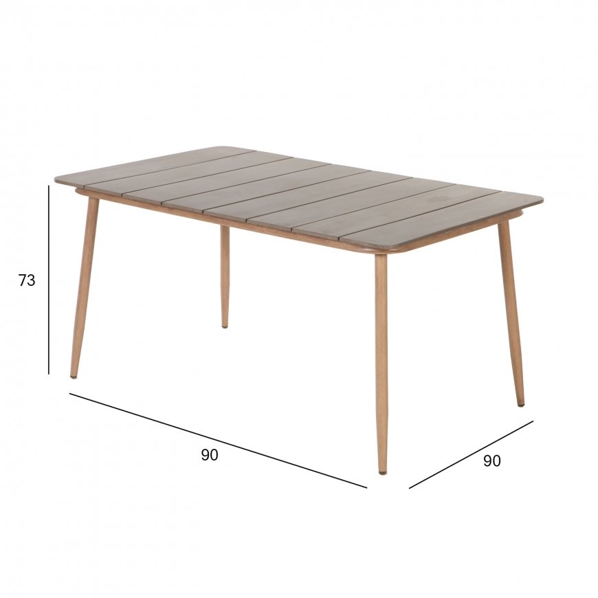 Galds NORWAY 147x90xH73cm bēšs – 4