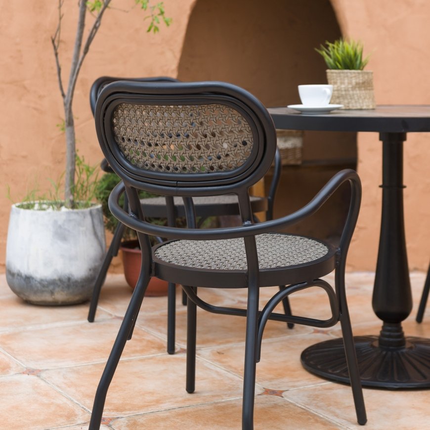 Dārza krēsls BOLGHERI 56x62xH83cm, brūns / melns – 5