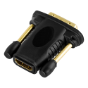 HDMI-DVI-D adapter DELTACO Full HD in 60Hz, gold-plated connectors, black / HDMI-11-K / 00100024 HDMI-DVI-D adapter DELTACO Full HD in 60Hz, gold-plated connectors, black / HDMI-11-K / 00100024