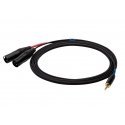 SSQ MIXLR1 SS-1816 Cable Jack Stereo 3.5 mm - 2x XLR 1 m Black SSQ MIXLR1 SS-1816 Cable Jack Stereo 3.5 mm - 2x XLR 1 m Black