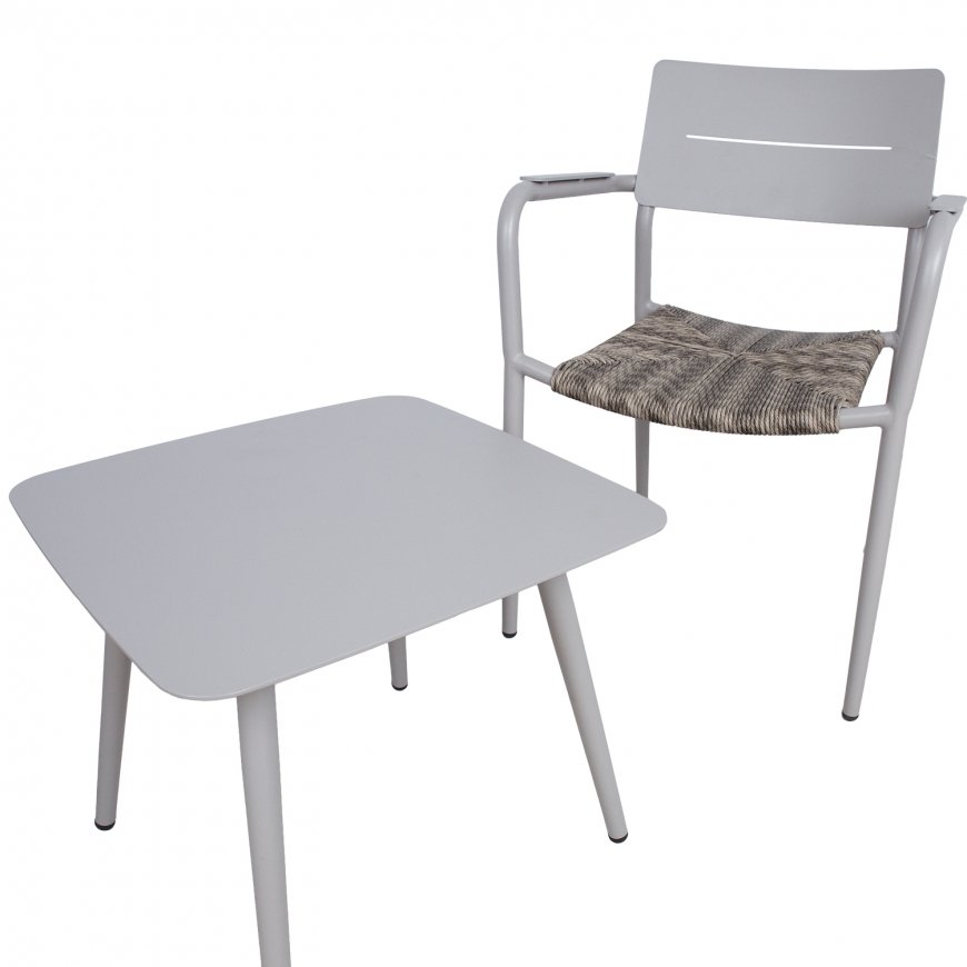 Balcony set COCORA table, 2 chairs, taupe – 3