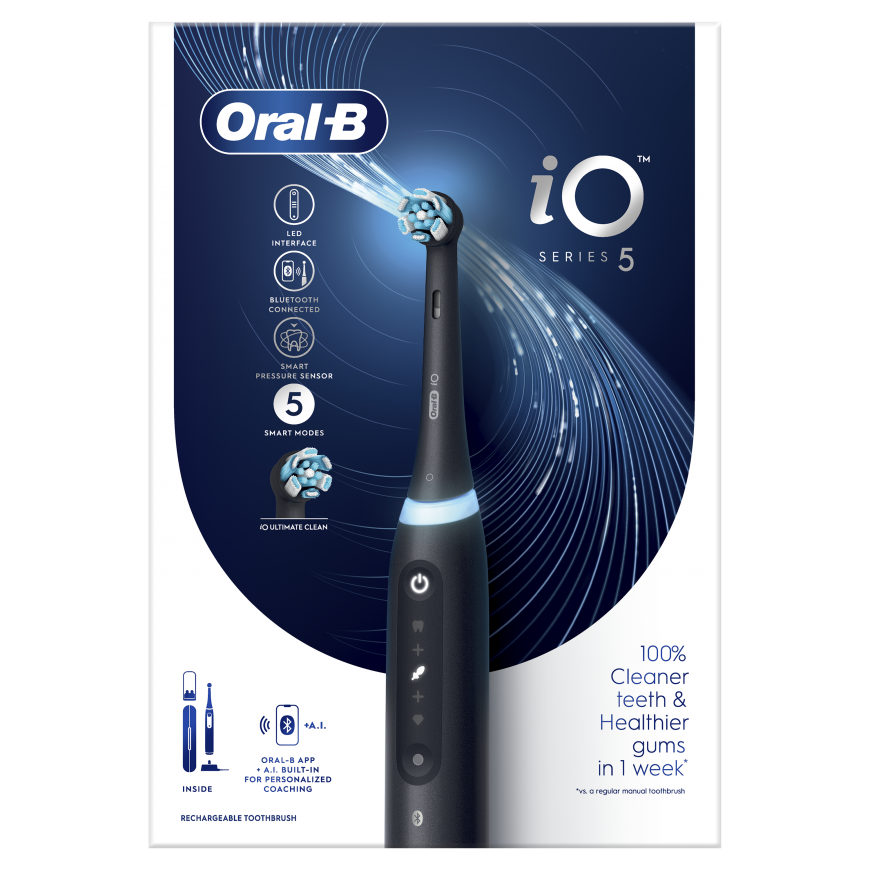 Braun iOG5.1B6.2DK Oral-B iO5 Electric Toothbrush Matt Black – 5