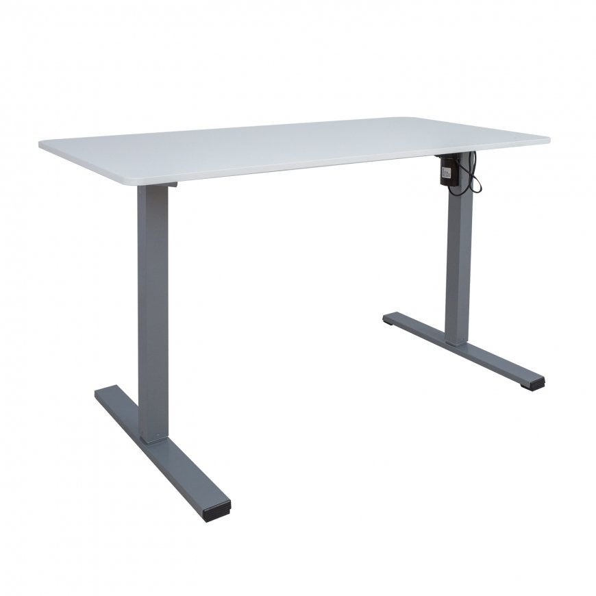 Desk ERGO OPTIMAL with 1 motor 120x60cm, white/grey – 2