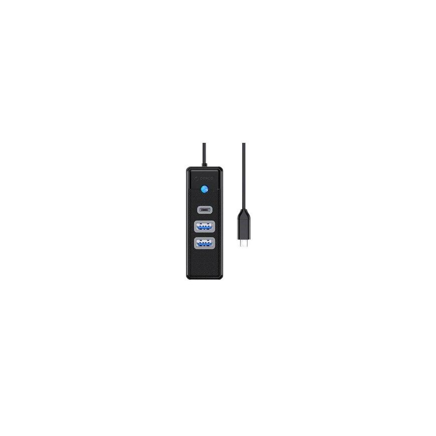 Orico Hub Adapter USB-C to 2x USB 3.0 + USB-C, 5 Gbps, 0.15m (Black) – 2