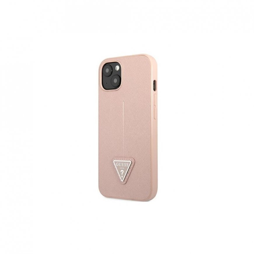 Guess GUHCP13SPSATLP iPhone 13 mini 5.4 inch Pink/Pink Hard Case SaffianoTriangle Logo – 2