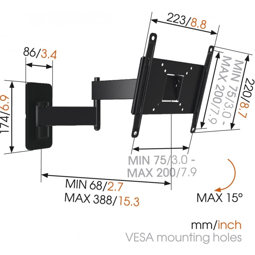 Vogels MA 2040 (A1) Full-Motion TV Wall Mount – 4