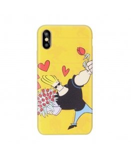 Cartoon Network Johnny Bravo Silicone Case for Apple iPhone XR Love