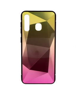 Mocco Stone Ombre Back Case Silicone Case With gradient Color For Apple iPhone X / XS Yellow - Pink