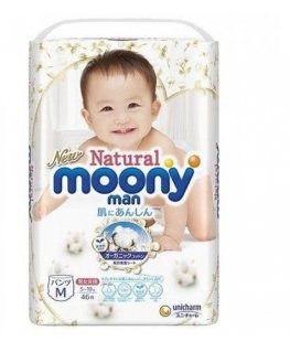 Diapers - panties MOONY Natural, M 5-10 kg, 46 pcs.