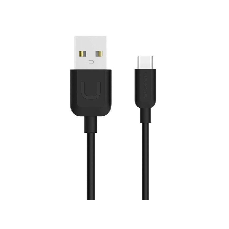 Usams US-SJ099 U-Turn Izturīgs TPE Universāls Type-C uz USB Datu & Ātrās Uzlādes 2A kabelis 1m Melns – 2