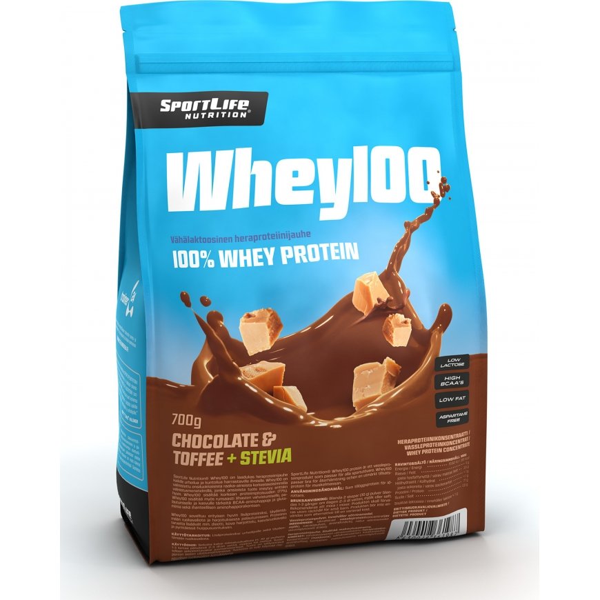 SportLife Whey100 Stevia Chocolate-Toffee Whey Protein