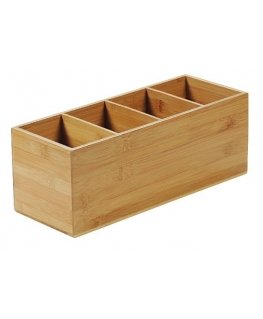 Kesper Box, 4 compartments, bamboo, 35 x 14 cm, H 12 cm, pc