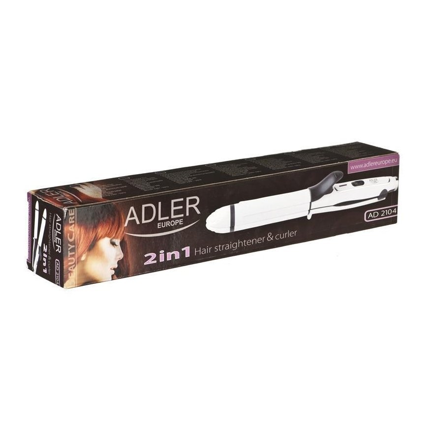 Hair straightener Adler Warranty 24 months, Ceramic heating system, 50 W, White – 7