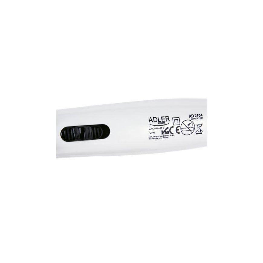 Hair straightener Adler Warranty 24 months, Ceramic heating system, 50 W, White – 12