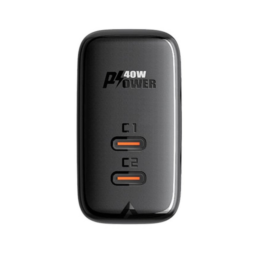 Wall Charger Acefast A9, 2x USB-C, PD 40W (black)