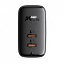 Wall Charger Acefast A9, 2x USB-C, PD 40W (black) Wall Charger Acefast A9, 2x USB-C, PD 40W (black)
