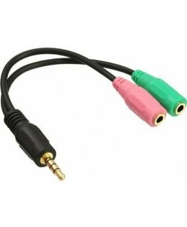 Fuj:tech 4pin TRRS CTIA -adapteri, musta