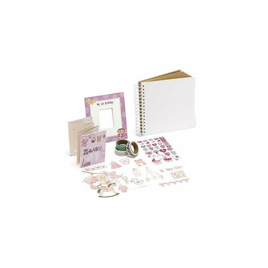 Photo frame Fujifilm instax set for 1st child's birthday, pink (frame, album, stickers and decorated – 2