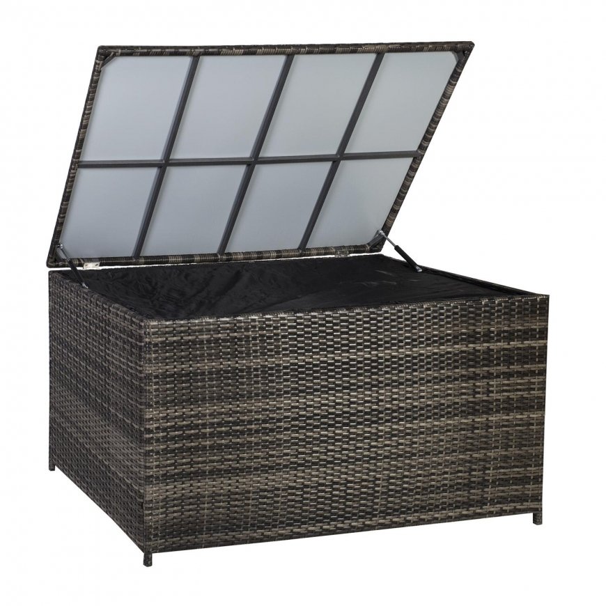 Pillowcase WICKER 140x80x65cm, frame: steel with synthetic wicker, color: dark brown – 2