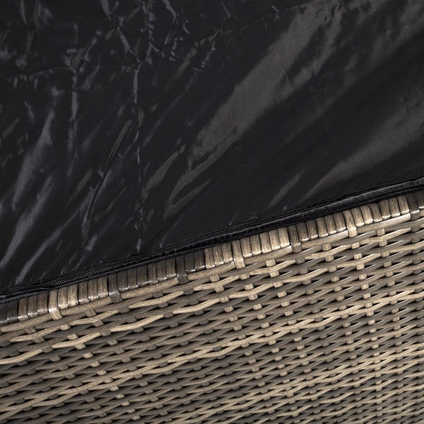 Pillowcase WICKER 140x80x65cm, frame: steel with synthetic wicker, color: dark brown – 3