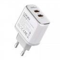 MFi wall charger LDNIO A2528M, 2xUSB-C, USB-C to Lightning 35W MFi wall charger LDNIO A2528M, 2xUSB-C, USB-C to Lightning 35W