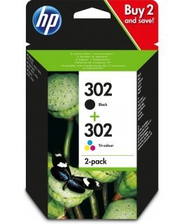 HP 302 2-pack Black/Tri-color Original Ink Cartridges