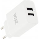 Viļņa maiņstrāvas adapteris 2 x USB, 3,1 A, balts Viļņa maiņstrāvas adapteris 2 x USB, 3,1 A, balts