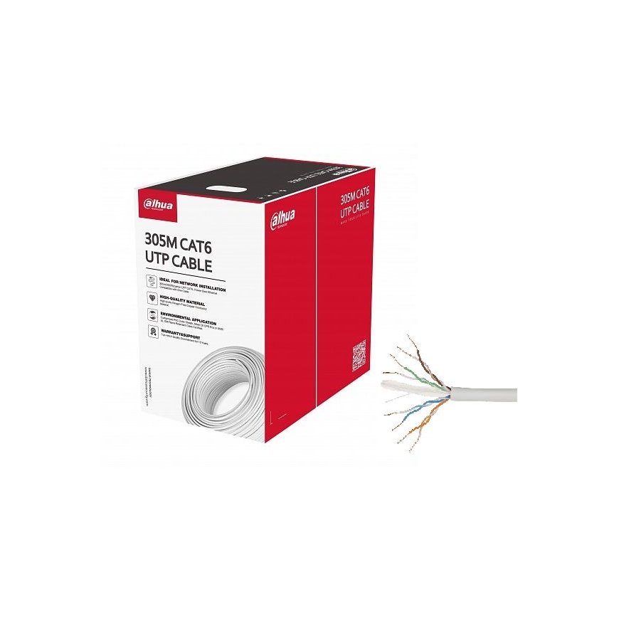 CABLE CAT6 UTP 305M WHITE/PFM920I-6UN-C DAHUA
