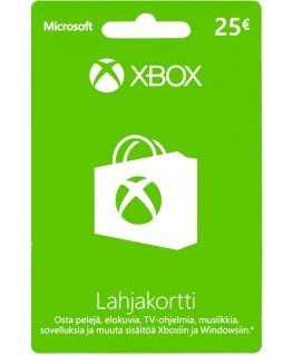 Microsoft Xbox / Windows lahjakortti 25 euroa, aktivointikortti