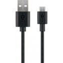 Goobay Micro USB charging and sync cable 46800 Black, USB 2.0 Goobay Micro USB charging and sync cable 46800 Black, USB 2.0