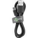 Goobay Micro USB charging and sync cable 46800 Black, USB 2.0 Goobay Micro USB charging and sync cable 46800 Black, USB 2.0