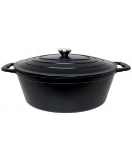 Zyle Oval enameled cast iron pot ZY036BKI
