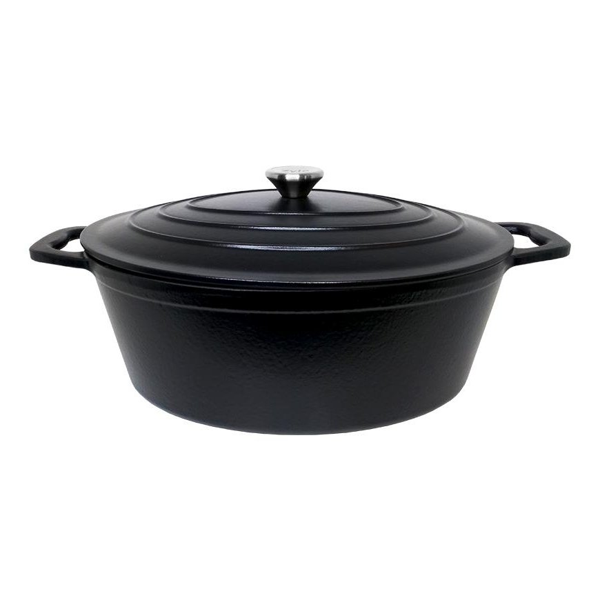 Zyle Oval enameled cast iron pot ZY036BKI