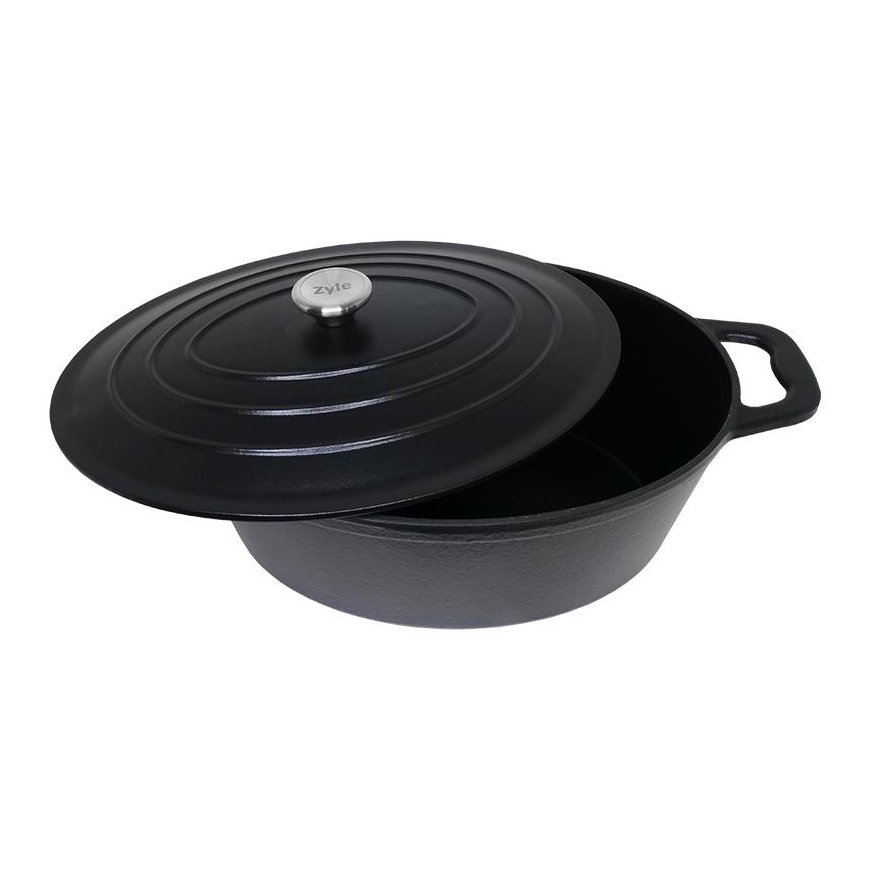 Zyle Oval enameled cast iron pot ZY036BKI – 2